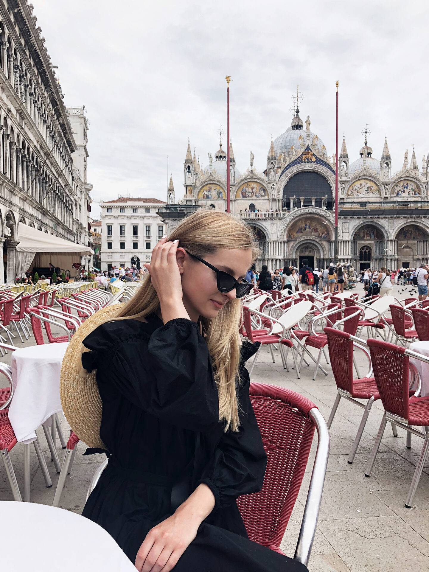 Girl in Venice at piazza san marco