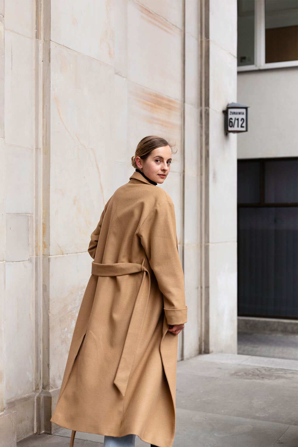 Winter street style Camel coat 
